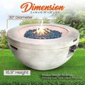 Serenelife Propane Gas Fire Pit Table - 40,000 BTU Round Gas Firepits with Cover for Outside SLFPBAL